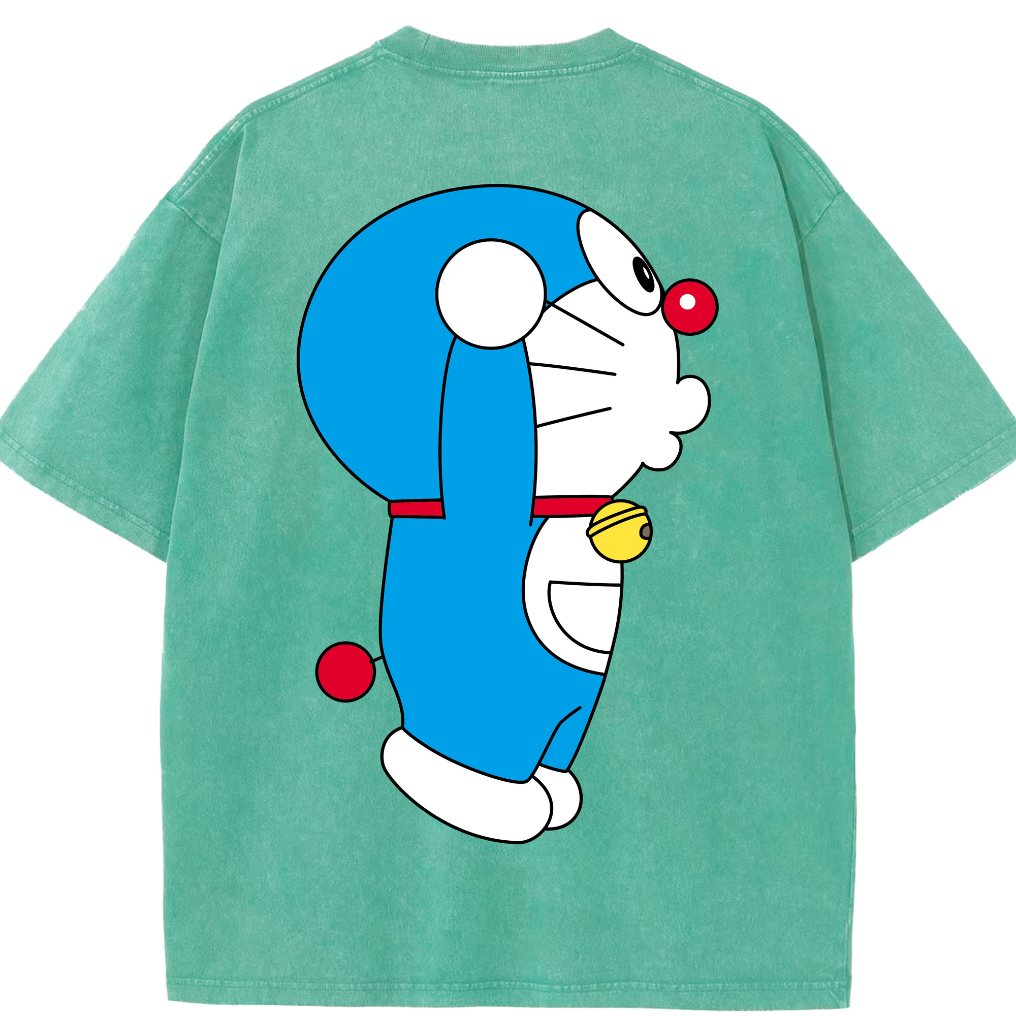 （画像用） ドラえもん Doraemon 綿100% ヴィンテージ風 半袖Tシャツ（背面プリント）